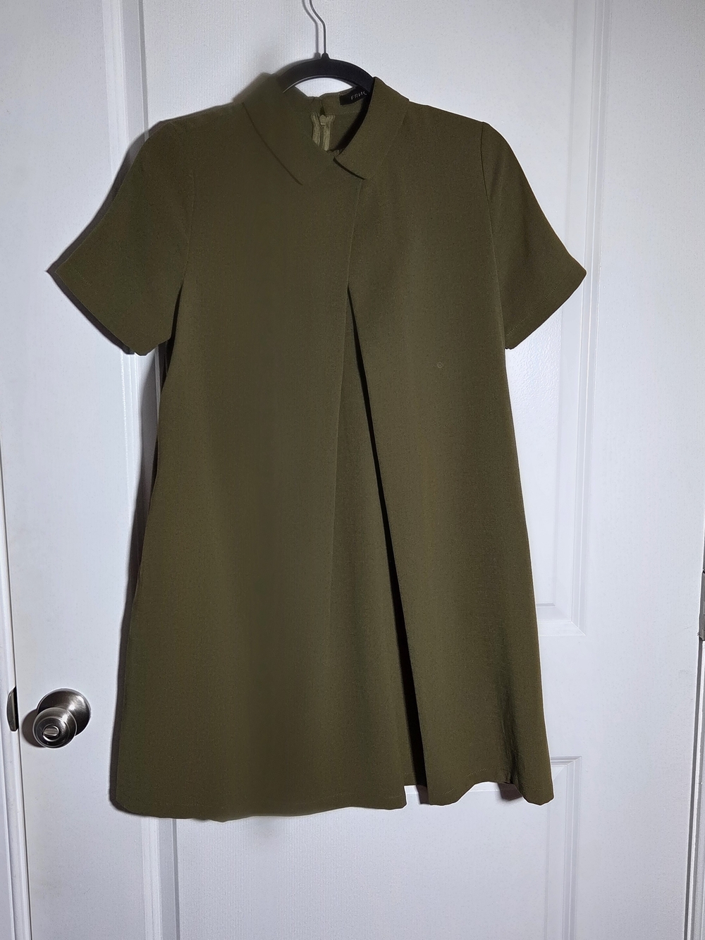 Frnch Women's Olive Green A-line Mini Dress Small/Medium